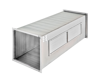 Detailansicht des Lüftungsgitters ST‑E mit horizontalen Lamellen für Zu‑ und Abluftöffnungen