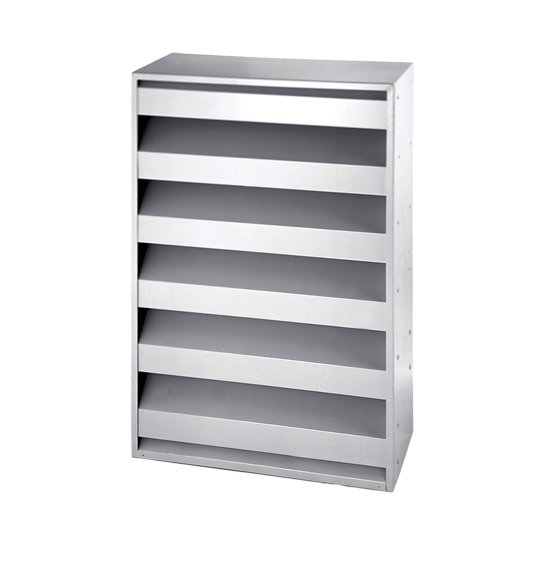 Akustik‑Wetterschutzgitter mit mineralwollgefüllten Lamellen