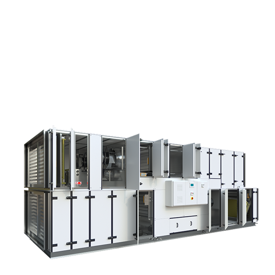 DataCond ETOS Klimagerät mit dezentraler Kälteversorgung, direkter Freikühlung und EC‑Ventilatoren für Server‑ und Telekommunikationsräume